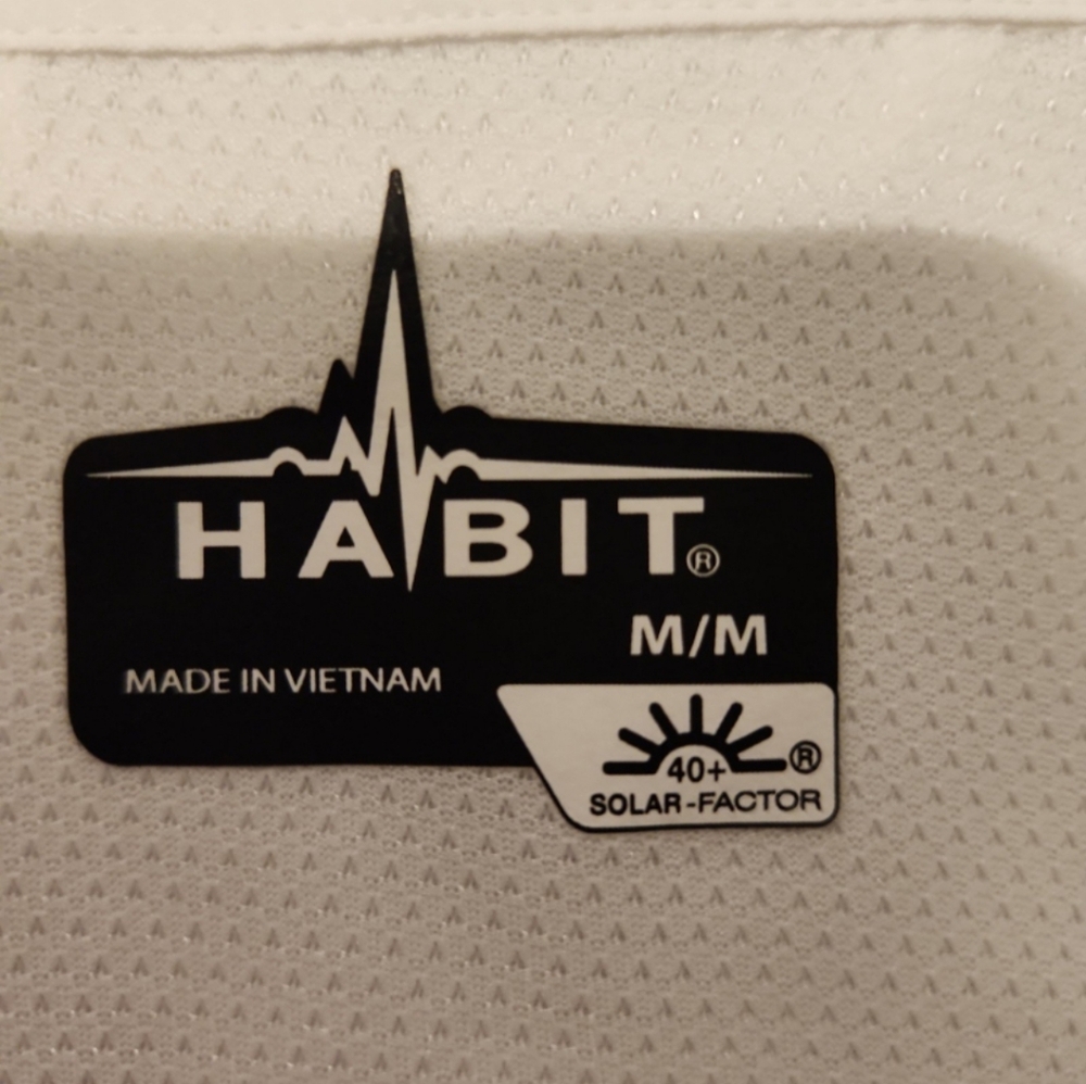 Habit Shirt Large Mens Solar Factor Fishing Long-Sleeve Lightweight- NEW - Picture 2 of 8